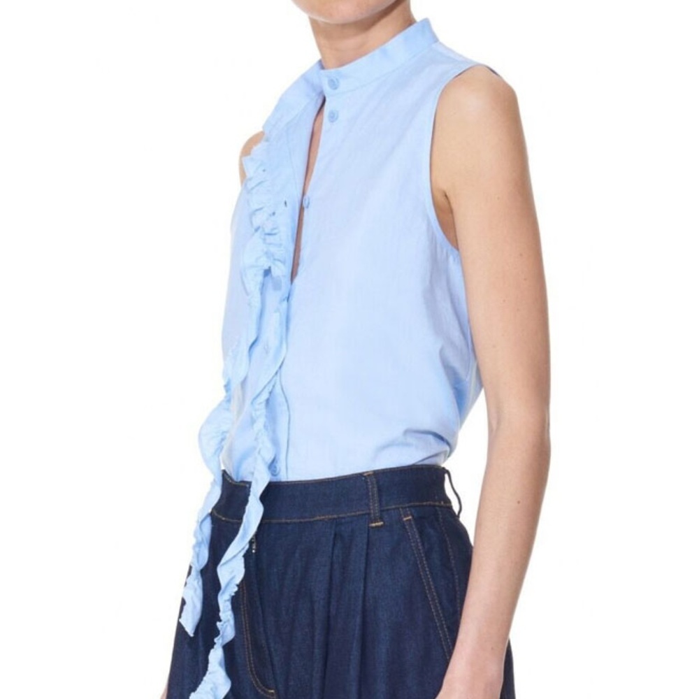 Tibi Ruggle Oxford Cotton Shirt